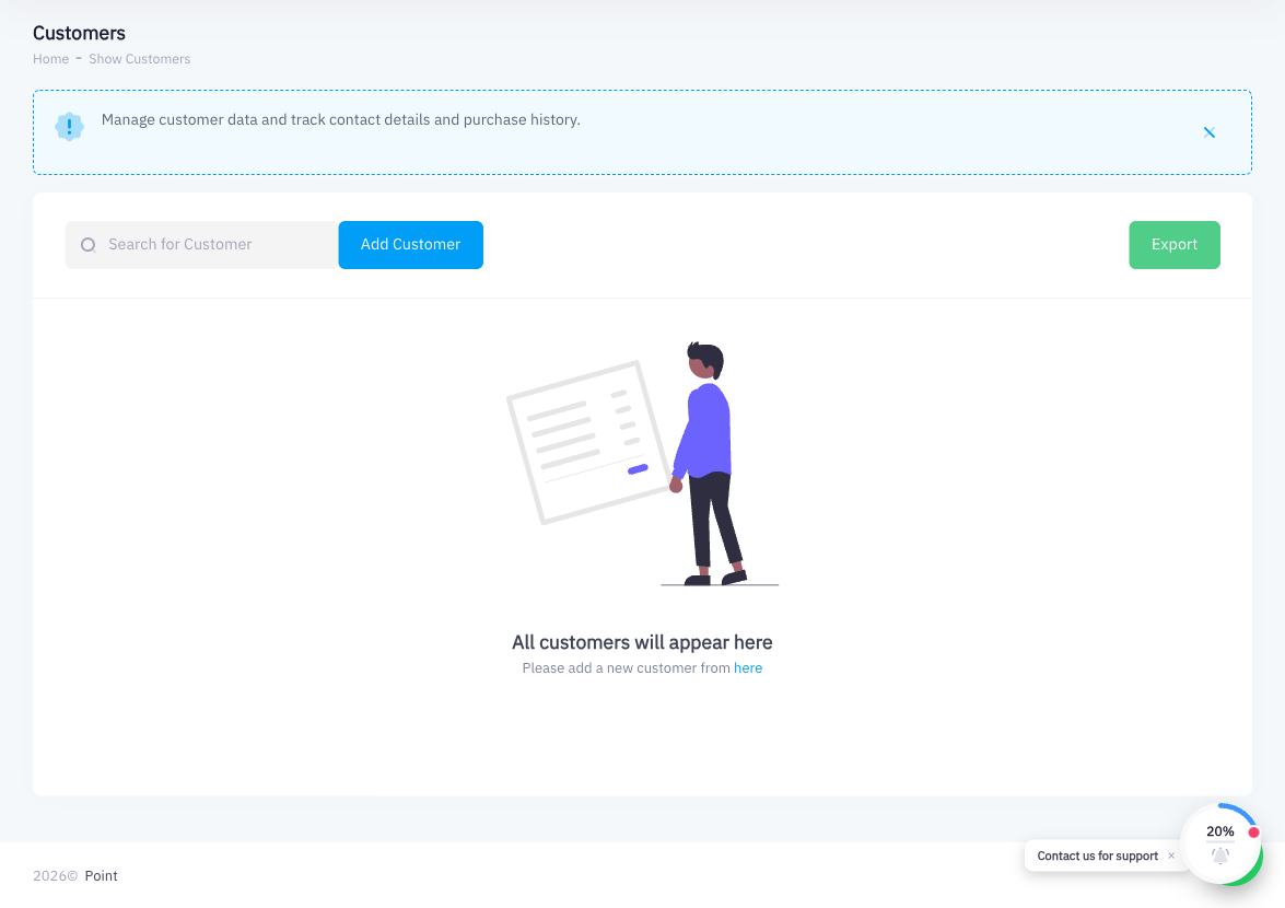 Customers list