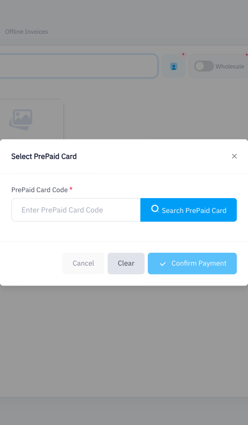 Redeem gift card at POS