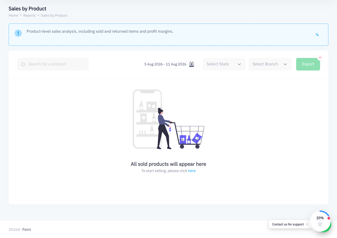 Product sales report