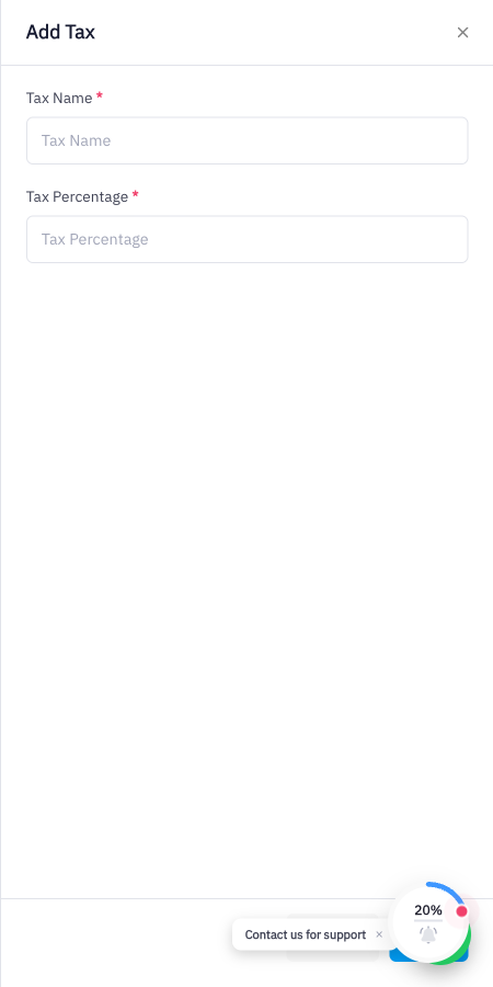 Add tax drawer